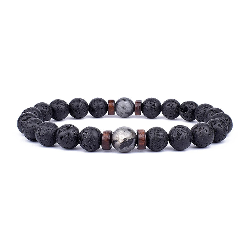Bracelet Homme Perle Noir