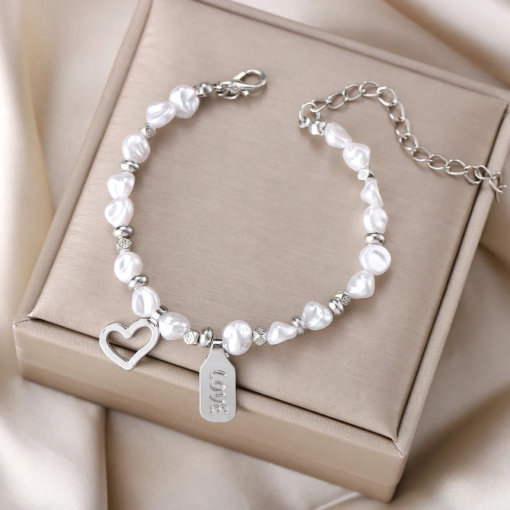 Bracelet Coeur Perle