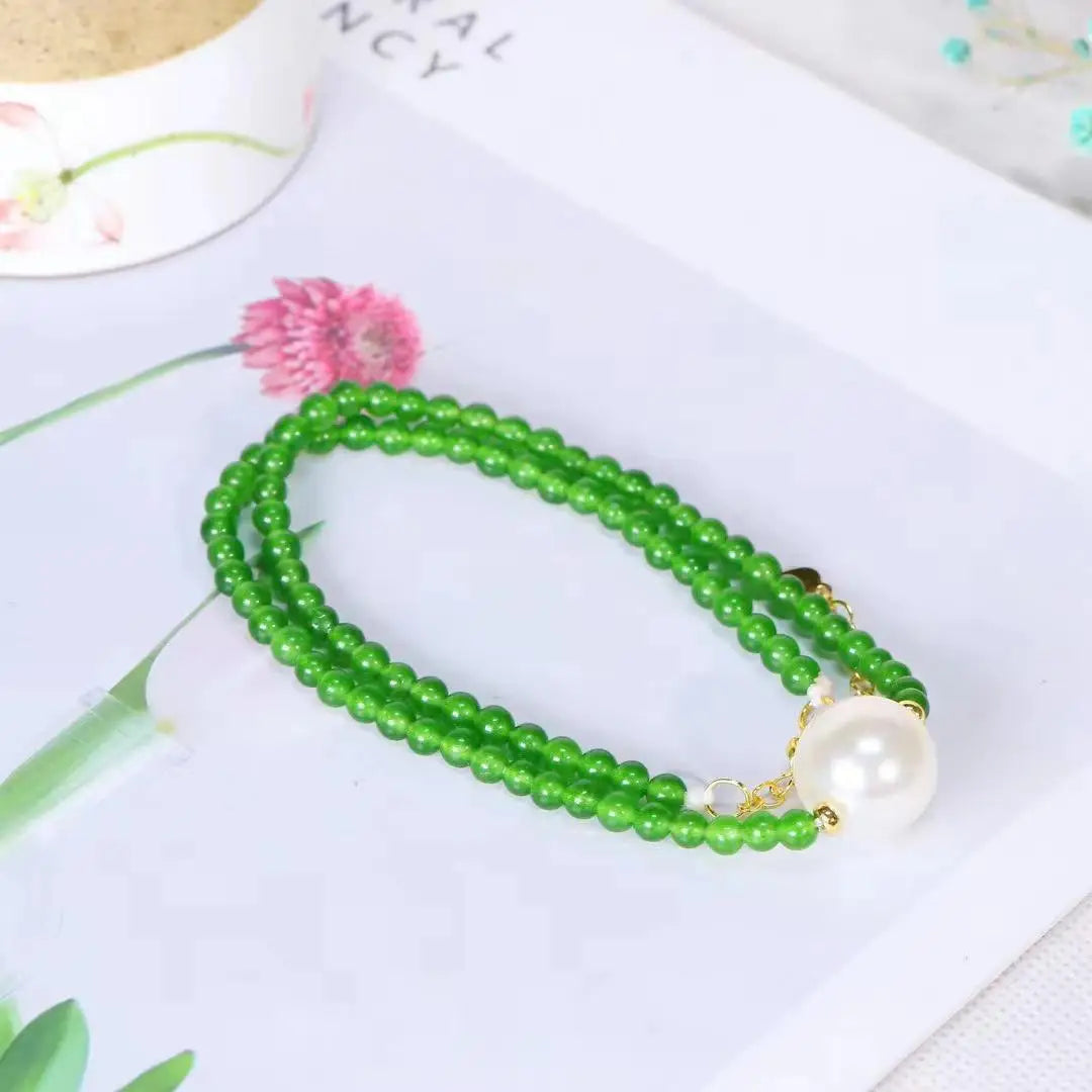Collier Perles Vertes