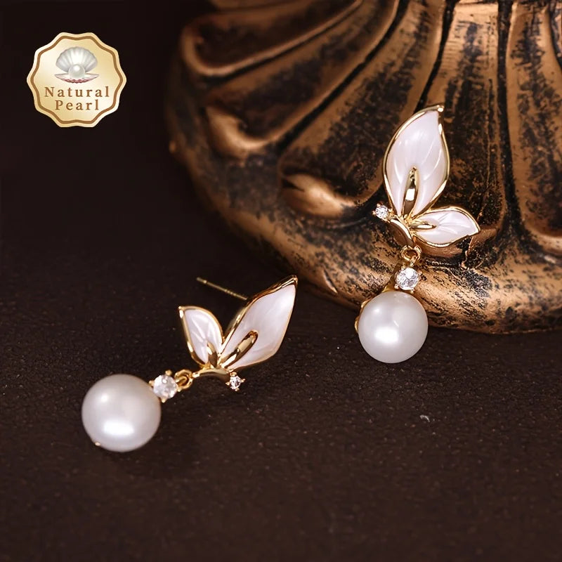 Boucle d'Oreille Perle Naturelle