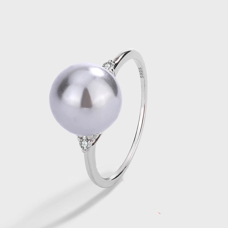 Bague Perle de Culture Grise