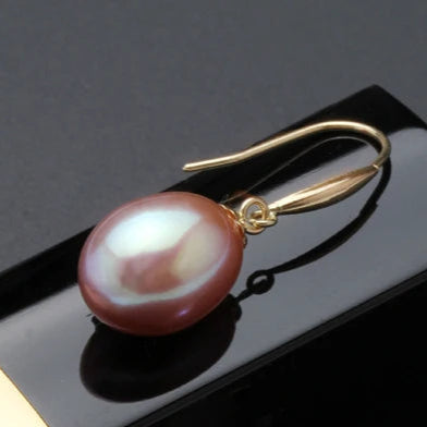 Boucle d'Oreille Or Jaune Perle de Culture