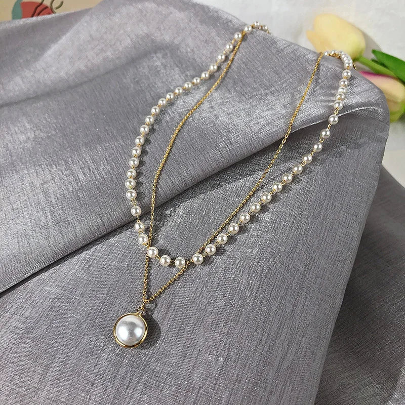 Collier Croix Perle