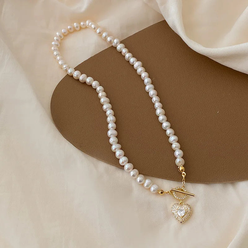 Collier Coeur Perle