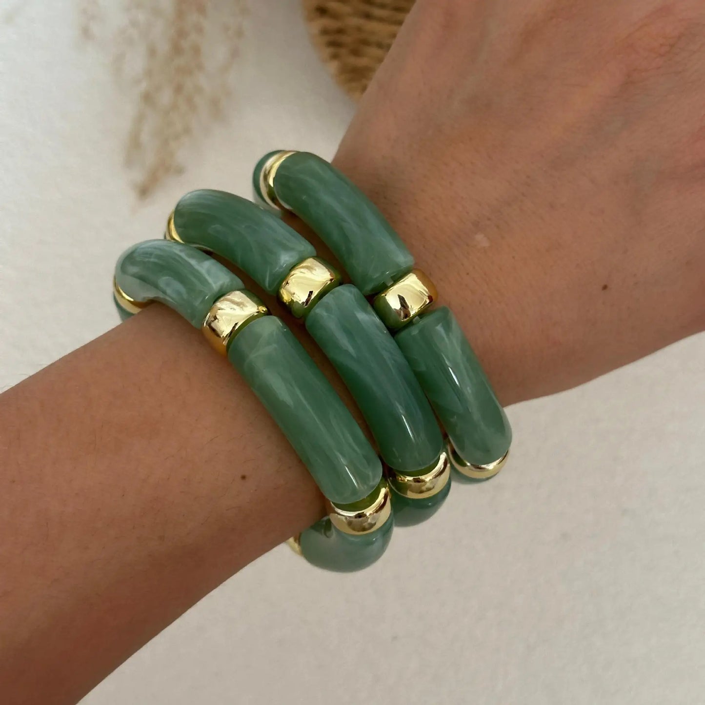Bracelet Perle Tube Incurvé