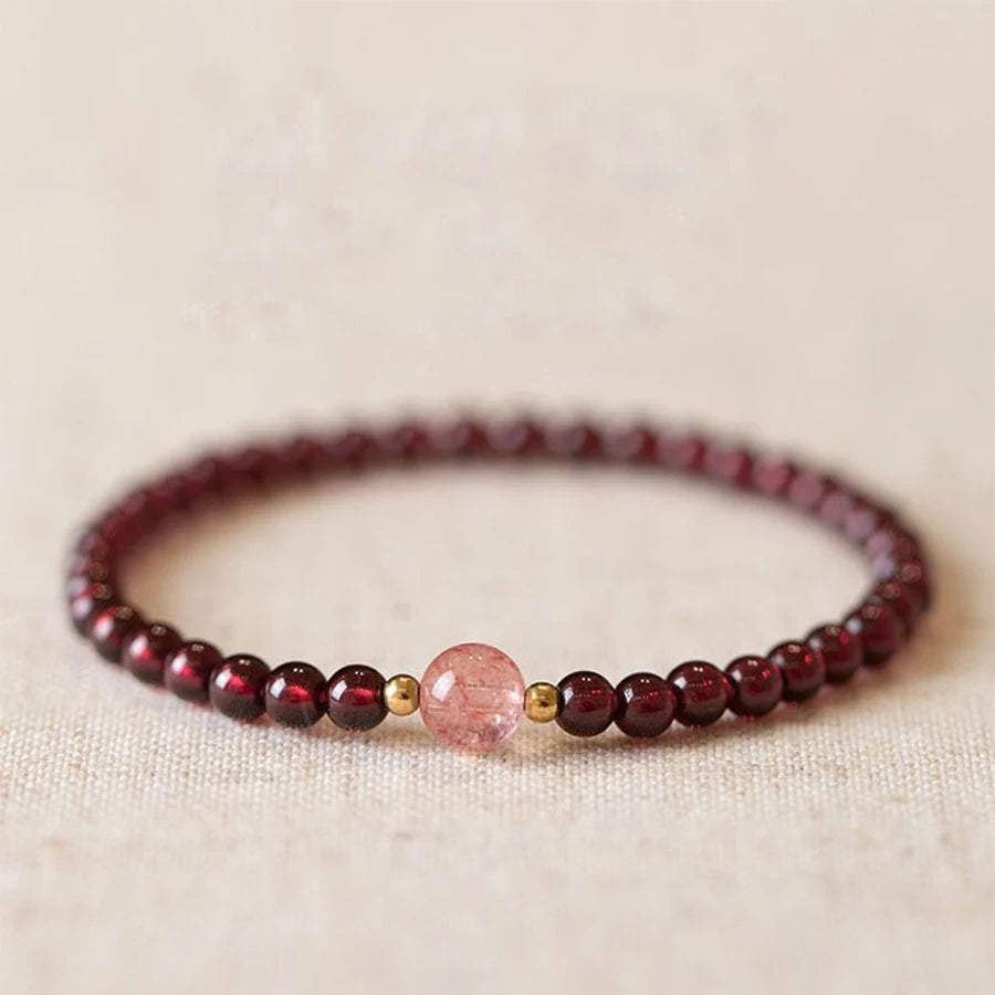 bracelet perle rouge femme