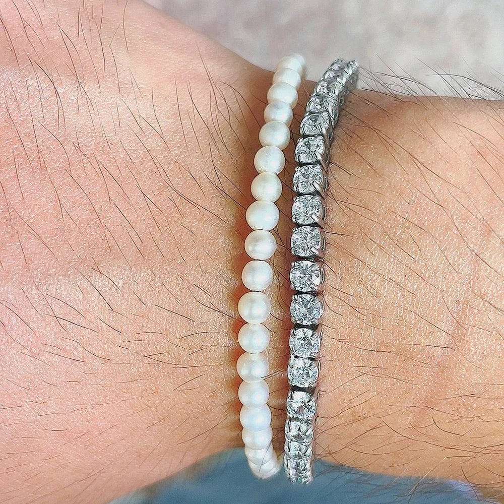 bracelet perle ivoire