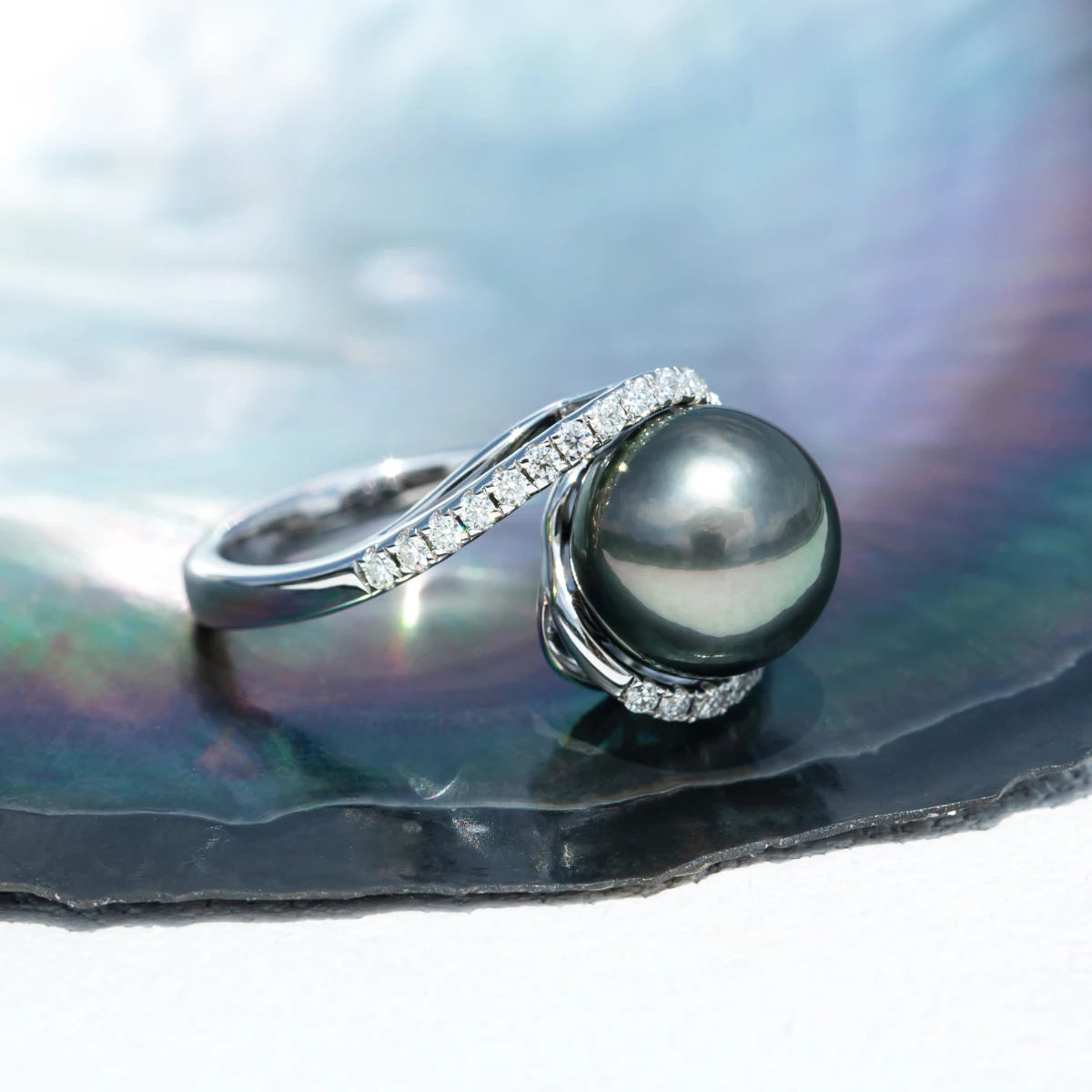 Bague Perle de Culture et Diamant