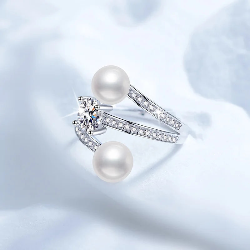 Bague Ouverte Perle