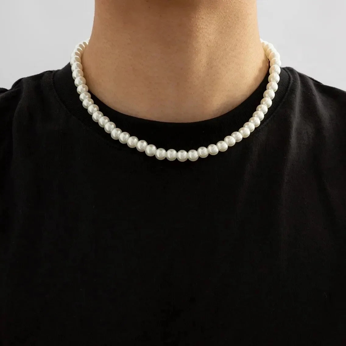 Collier Ras du Cou Perle Homme