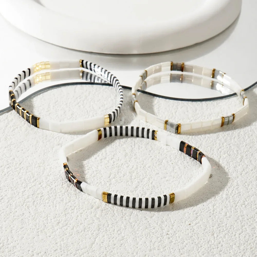 Bracelet Femme Perle Plate