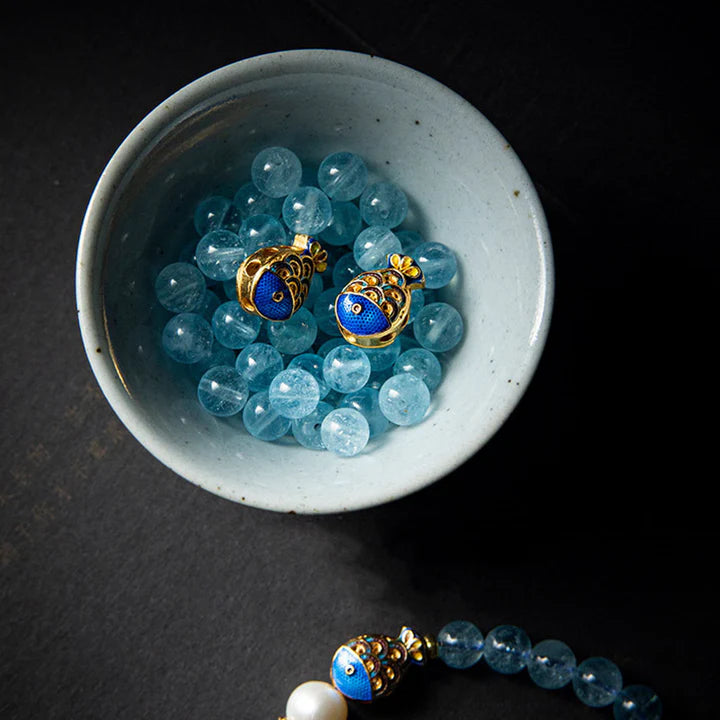 Bracelet Perle Aigue Marine