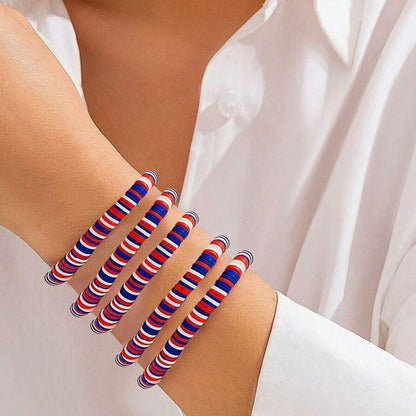 Bracelet Perle Bleu Blanc Rouge