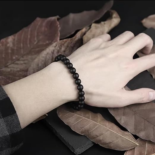 bracelet perle obsidienne