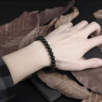 bracelet perle obsidienne