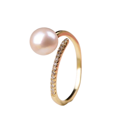 Bague Or Jaune et Perle de Culture