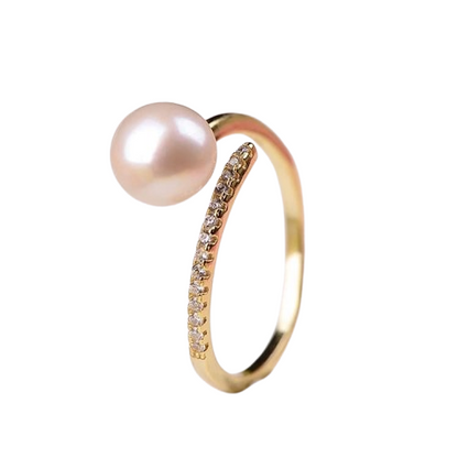 Bague Or Jaune et Perle de Culture