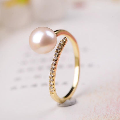 Bague Or Jaune et Perle de Culture