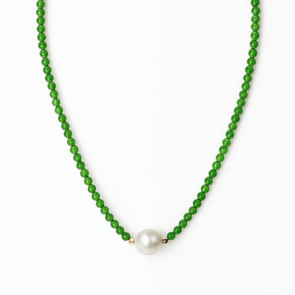 Collier Perles Vertes
