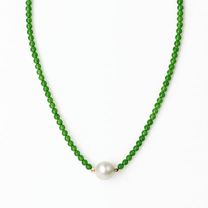 Collier Perles Vertes