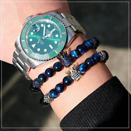 Bracelet Perle Homme Oeil de Tigre