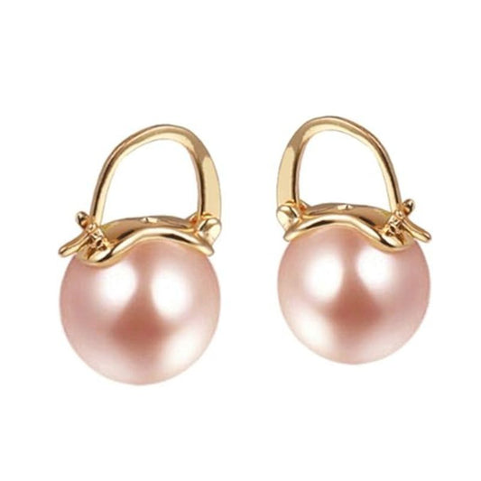 Boucle d'Oreille Perle Rose Pale