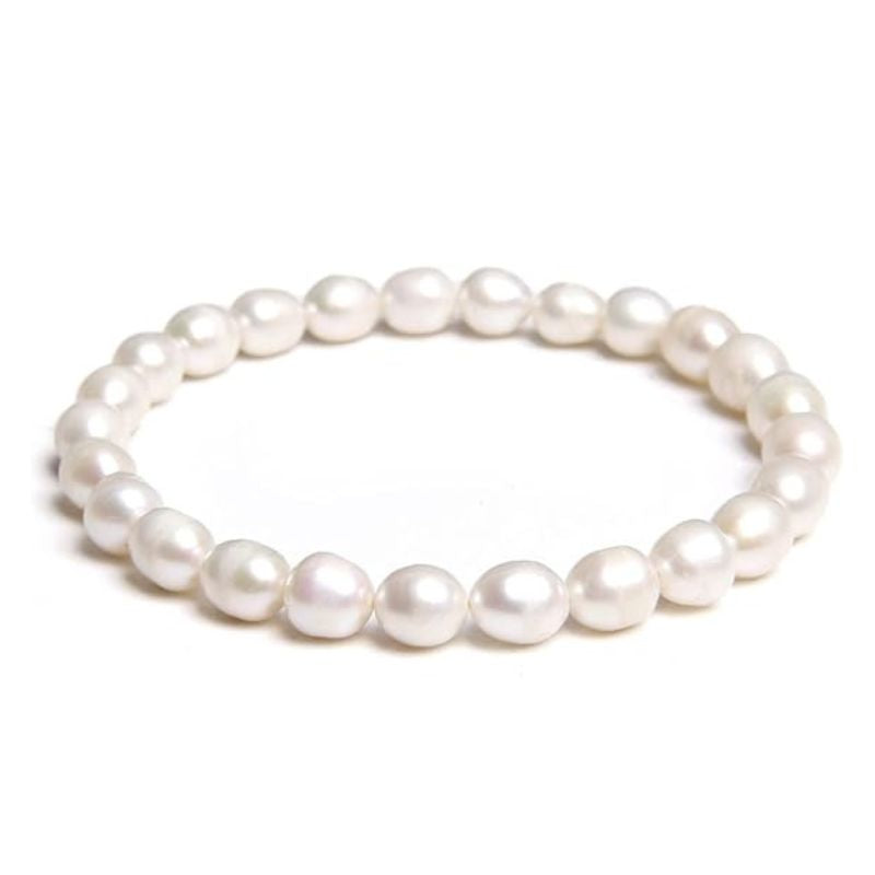 bracelet perle beige