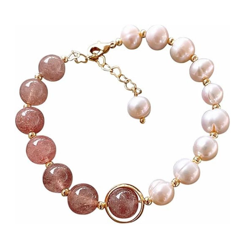 Bracelet Perle de Culture Rose
