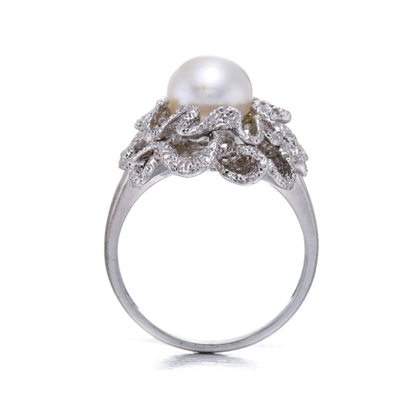 Bague Ancienne avec Perle de Culture