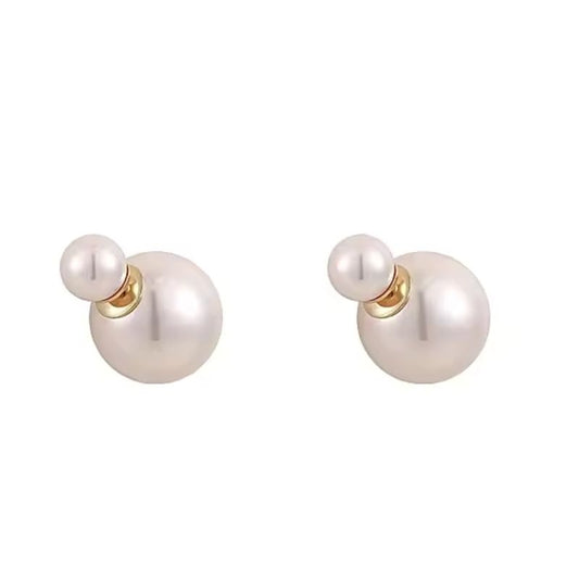 Boucle d'Oreille Perle Double Face