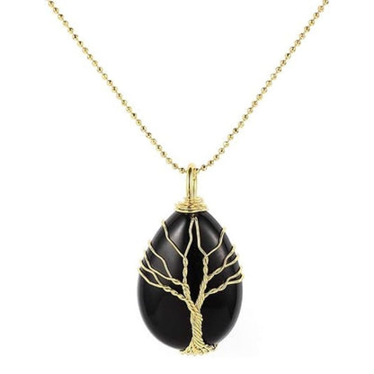Grand Collier Perle avec Arbre