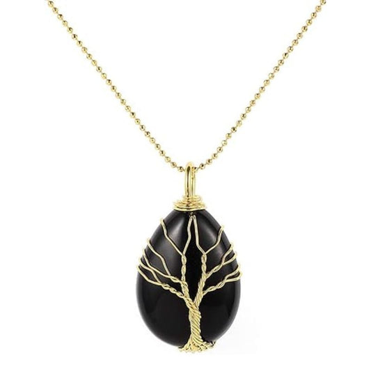 Grand Collier Perle avec Arbre
