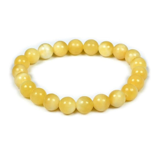 bracelet perle jaune