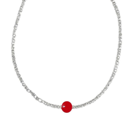 Collier 1 Perle Rouge