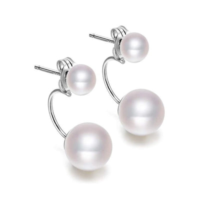 Boucle d'Oreille Double Perle