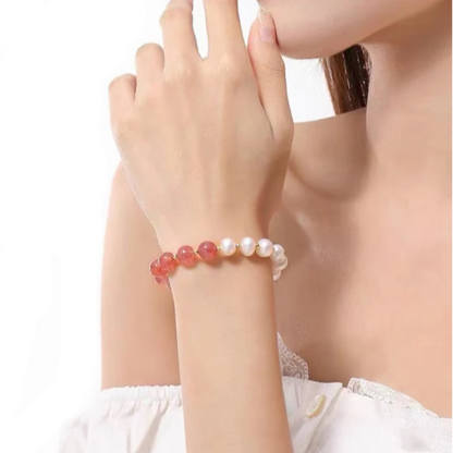 Bracelet Perle de Culture Rose