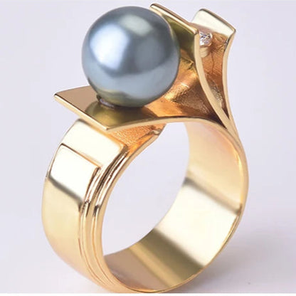 Bague Perle De Tahiti Or 750