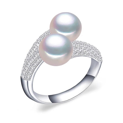 Bague 2 Perles de Culture