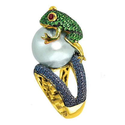 Bague Grenouille Perle