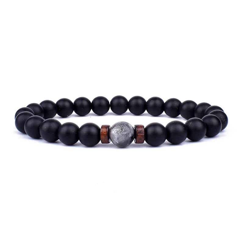 Bracelet Homme Perle Noir