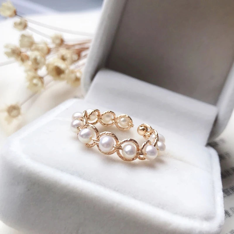 Bague Or Perle