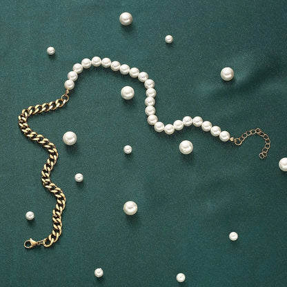 Collier de Perles Chaine Cubaine