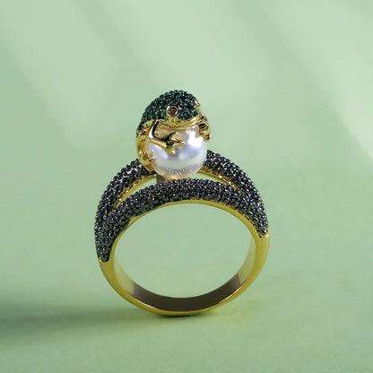 Bague Grenouille Perle