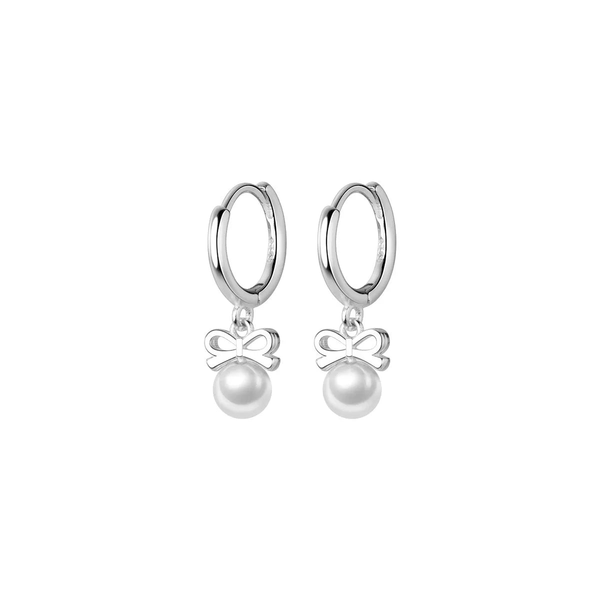 Boucle d'Oreille Anneau avec Perle