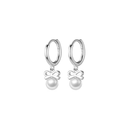 Boucle d'Oreille Anneau avec Perle