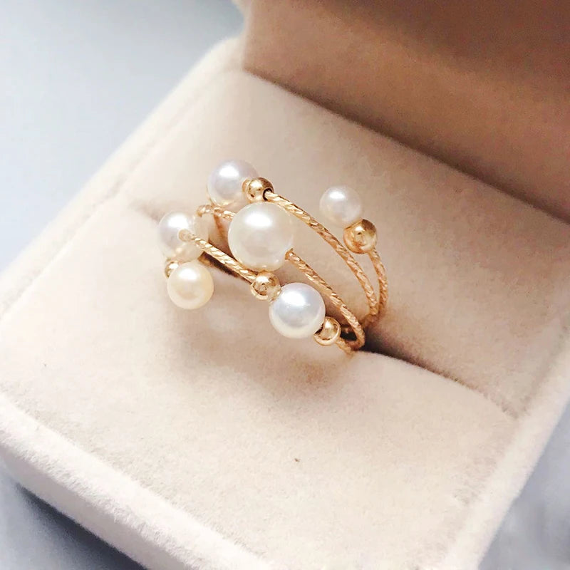 Bague Or et Perle de Culture