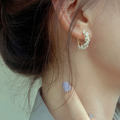 Boucle d'Oreille Créole Perle