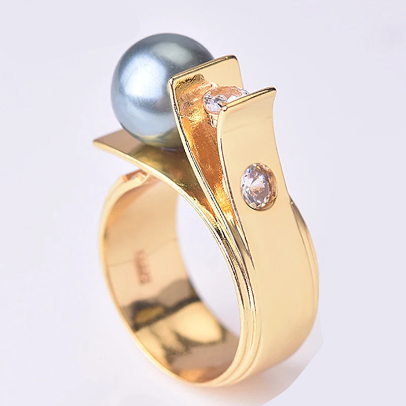 Bague Perle De Tahiti Or 750