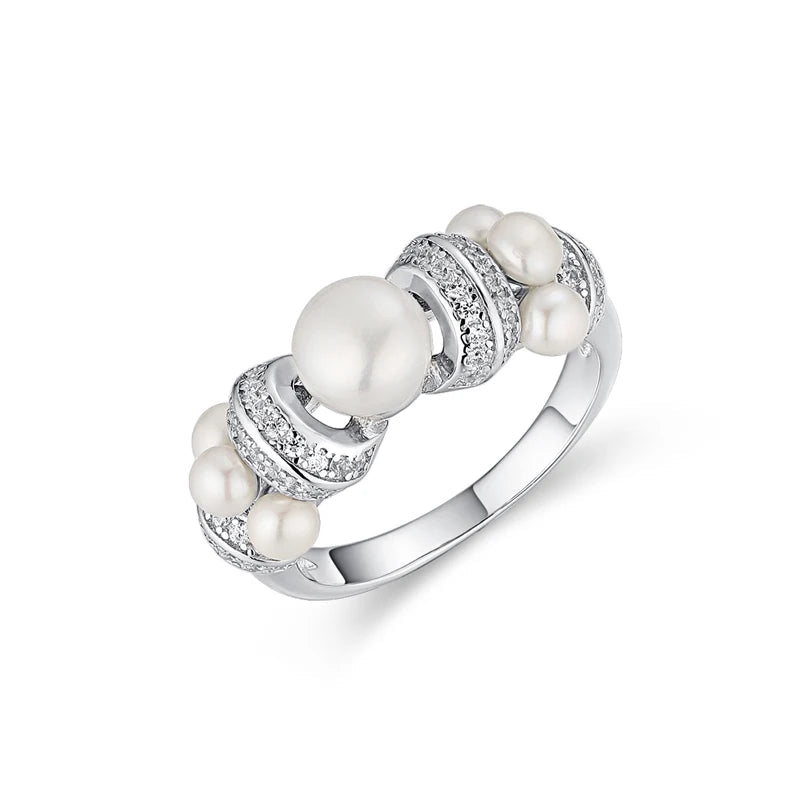 Bague Perle Blanche