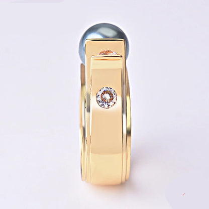 Bague Perle De Tahiti Or 750